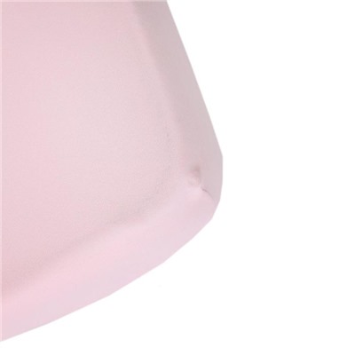 Трикотажная простынь на резинке 90х200х25см, розовый кулирка