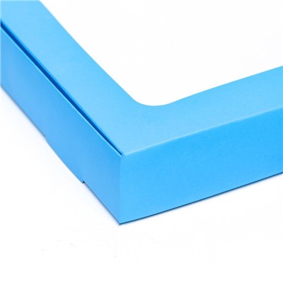 Коробка самосборная с окном синяя, 21 х 21 х 3 см