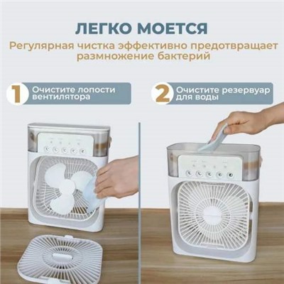 Электронный настольный осевой вентилятор Mini Cooling Fan с таймером 4 в 1 оптом