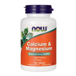 Кальций и Магний Calcium-Magnesium NOW 100 таб.