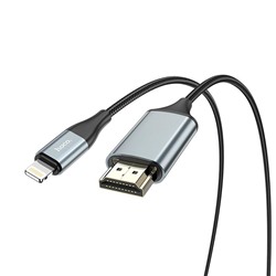 Кабель HOCO UA15 Lightning to HDMI audio video HD cable adapter 2м