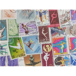 Набор различных марок, Гимнастические виды спорта (25 шт.)