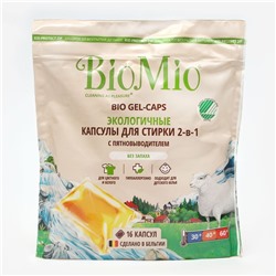 Капсулы для стирки.BioMio BIO GEL-CAPS Без запаха, 16 шт