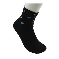 Женские носки Супер B44-1B чёрные хлопок