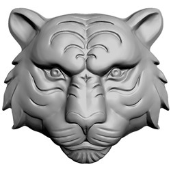 Пластиковая форма - Барельеф тигр