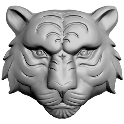 Пластиковая форма - Барельеф тигр