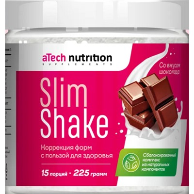 Коктейль для похудения со вкусом шоколада Slim Shake aTech Nutrition 225 гр.