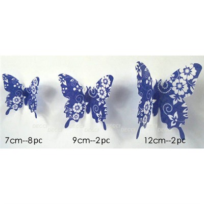 Наклейка на стену Бабочки горошек 3D