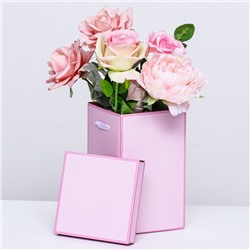 Коробка складная, розовая, 14 х 23 см
