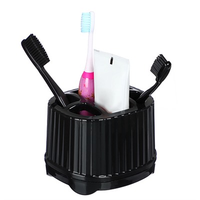 QLUX Стакан для зубных щеток и пасты, 5 отсеков, пластик, 2 цвета