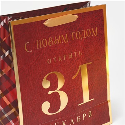 Пакет ламинированный вертикальный «С Новым Годом»,  21,5 × 25 × 10 см