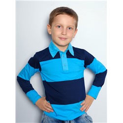 Рубашка-поло для мальчика в полоску 8043-МОШ22