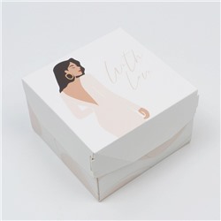 Коробка складная «С любовью», 12 × 8 × 12 см