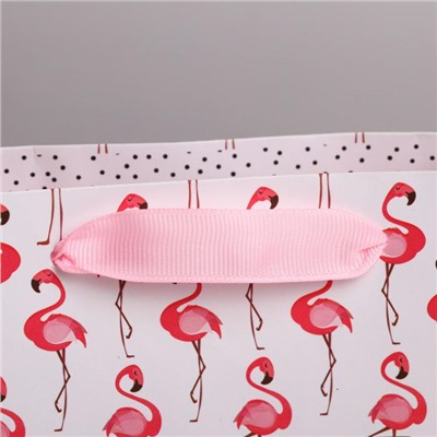 Пакет ламинированный горизонтальный «Фламинго», S 15 × 12 × 5,5 см