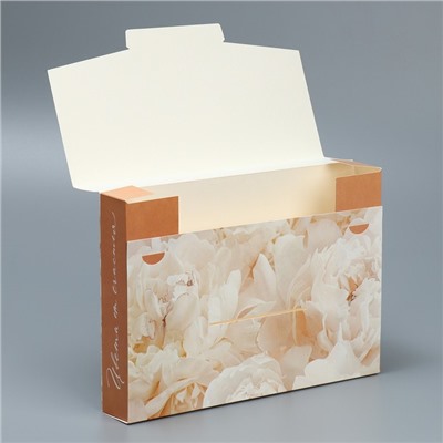 Складная коробка конверт «Нежные пионы», 31 х 22 х 5 см