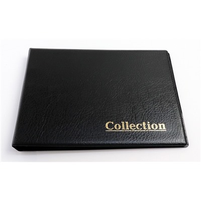 Альбом горизонтальный с листами для монет "Collection" на кольцах 5+5, к/з