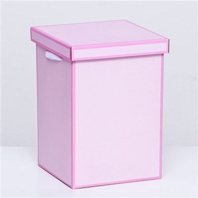 Коробка складная, розовая, 17 х 25 см