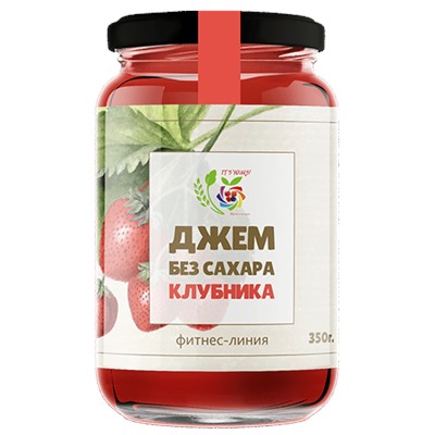 Джем Клубника / 350 г / без сахара / IT'S YOURS