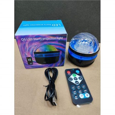 Проектор Q6 светодиодный с пультом ДУ LED 3 Вт USB 10 х 9 х 8 см оптом