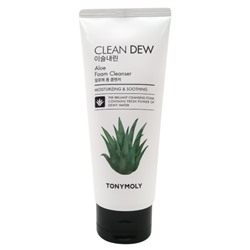 Пенка очищающая с экстрактом алоэ вера Clean Dew Aloe Foam Cleanser TONYMOLY 180 мл.