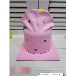 арт. 1503685 Комплект детский трикотажный: шапка и снуд (3-10 лет)