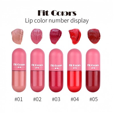 Набор жидких помад FIT COLORS MATTE LIP GLOSS SETS 5шт