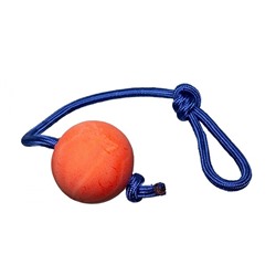 Мяч 6 см плавающий на веревке, цельнолитой, резина