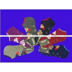 Следки женские ангора + шерсть внутри махра с "тормозами" ЦВЕТОК арт. 2957
