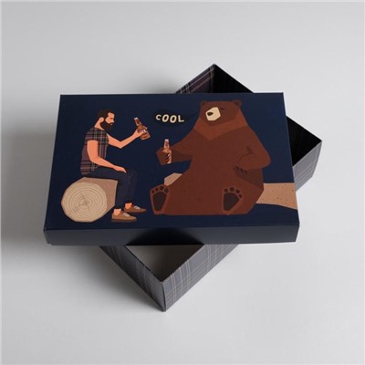 Коробка складная «Для настоящего мужчины», 30 × 20 × 9 см