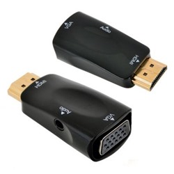 Адаптер HDMI/M - VGA/F + Audio, черный, Orient C118