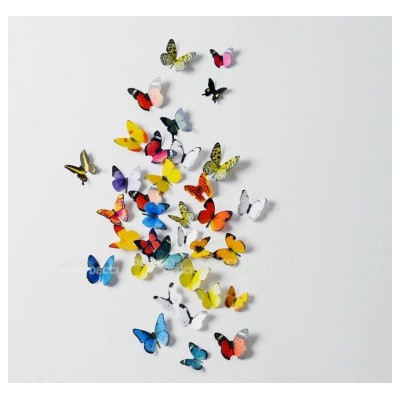 Наклейки на стену Волшебные бабочки 3D