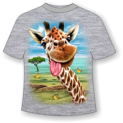 Подростковая футболка Жираф веселый 799