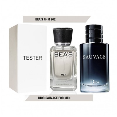 Tester Beas M202 Christian Dior Sauvage Men edp 25 ml, Парфюм мужской Beas M202 создан по мотивам аромата Christian Dior Sauvage