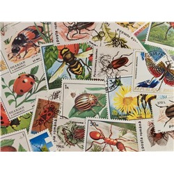 Набор различных марок, Насекомые (25 шт.)