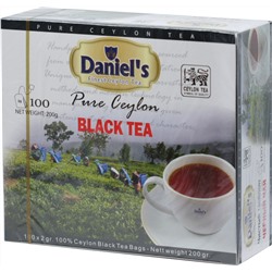 Daniel's. Pure Ceylon Black Tea 200 гр. карт.пачка, 100 пак.