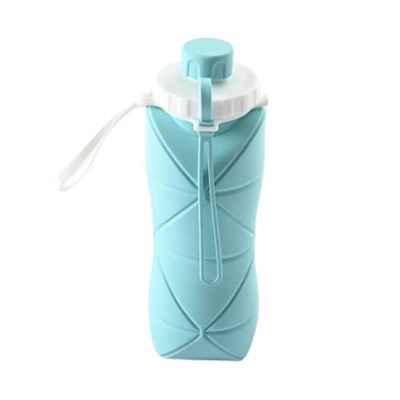 Складная силиконовая бутылка для воды спортивная 600 мл оптом