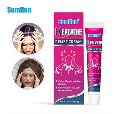 Sumifun Headache Relief Cream Крем для снятия головной боли 20гр (розовая кор.)