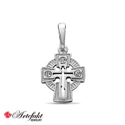 Серебряная подвеска "Православный крест" - 245