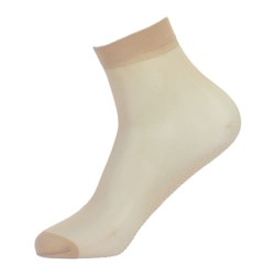 Женские капроновые носки нескользящие Небох DB26 светло-бежевые