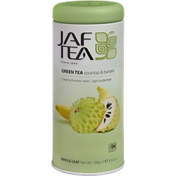 JAF TEA. Зеленый. Саусеп-банан 100 гр. жест.банка