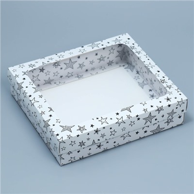 Коробка подарочная «Звёзды», 23.5 × 20.5 × 5.5 см