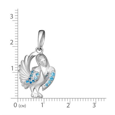 Серебряная подвеска "Птица Сирин" - 912