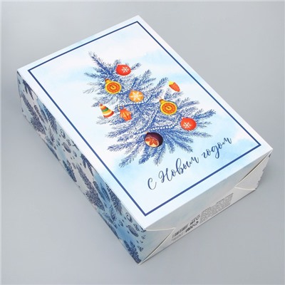 Коробка складная «Новогодняя ёлка», 16 × 23 × 7.5 см