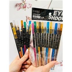 Набор карандашей с блёстками для макияжа глаз разных оттенков 12шт EYE SHDOW