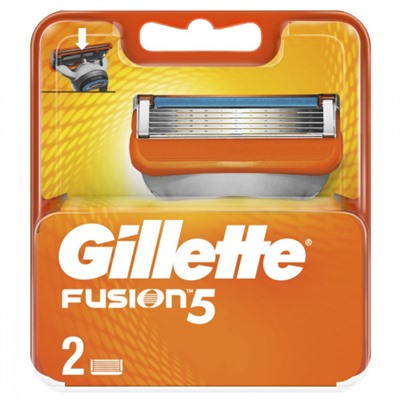 Сменные кассеты для бритья Gillette Fusion5, 2шт.