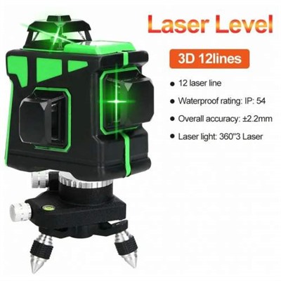 Лазерный уровень 360 градусов строительный 3D/12 в чехле оптом