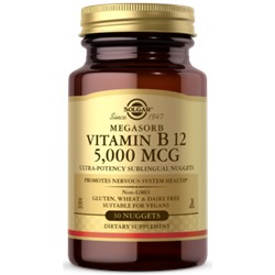 Витамин В12 Vitamin B12 5000 mcg Solgar 30 капс.
