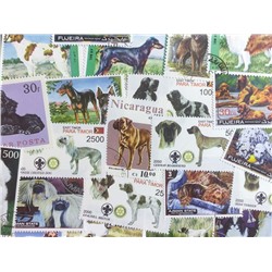 Набор различных марок, Собаки (25 шт.)