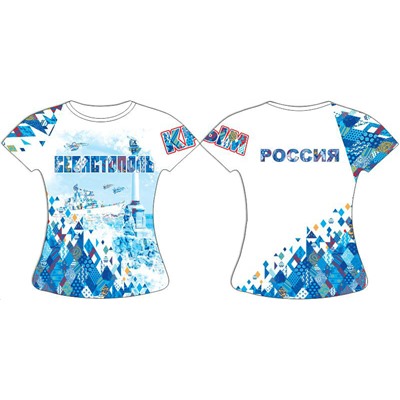 Женская футболка Севастополь-Ромбы