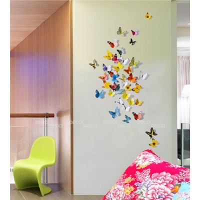 Наклейки на стену Волшебные бабочки 3D